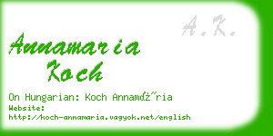 annamaria koch business card